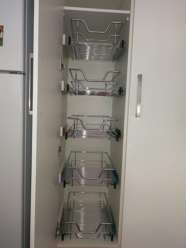 Chrome Basket & Runners (CM045)  Width 405mm - 425mm adjustable - Image 2