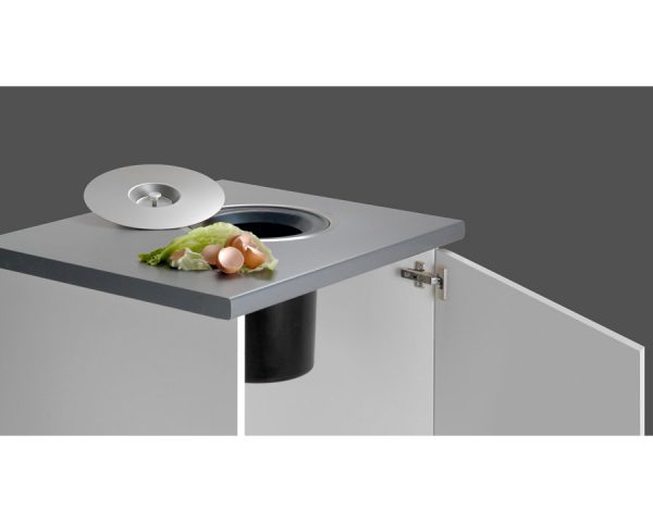 13 litre S/Steel Benchtop Kichen Bin (W15)