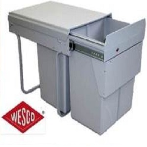 Wesco 32 Litre Door Mount Kitchen Bin W32d Organise At The
