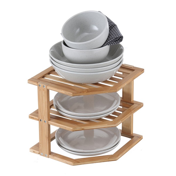Bamboo Plate Stacker 9511 Organise at The Storage Shop