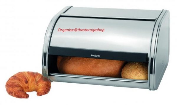 Brabantia Medium Roll Top Bread Bin-Matte Steel (SH766) - Image 2