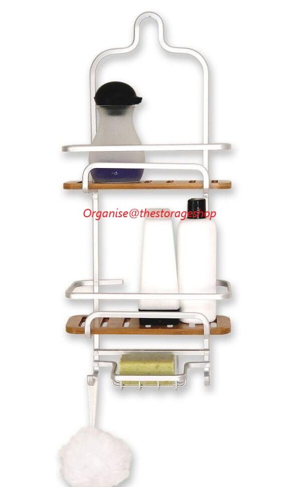 Cove Aluminium & Bamboo Shower Caddy (A166)