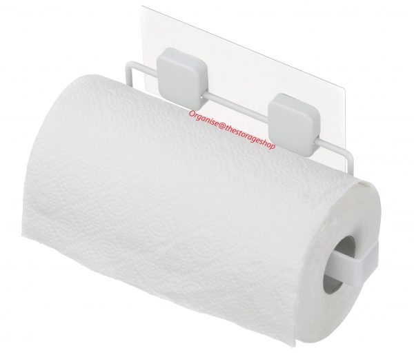 Electrostatic Double White Kitchen Roll Holder Flat Steel (7638)