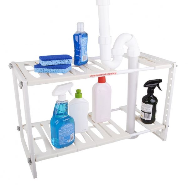 D.Line Expandable Under Sink Organizer White (DL4567)