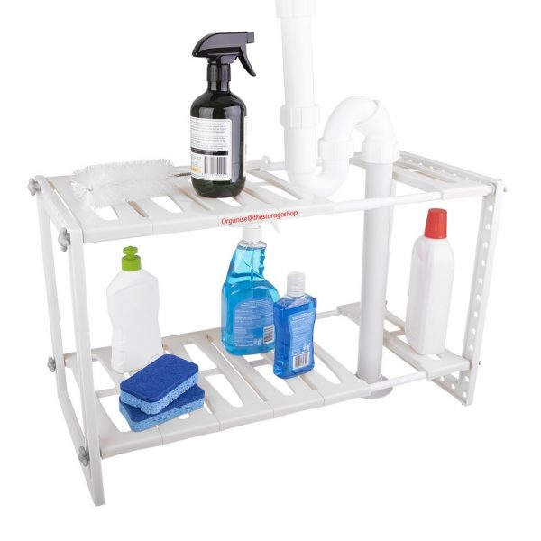 D.Line Expandable Under Sink Organizer White (DL4567) - Image 2