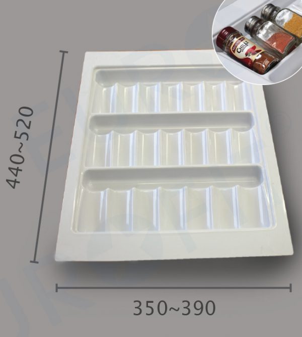 Spice Jar Inserts White Width:350- 390 x Depth:440-520 mm (E450)