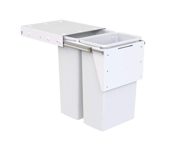 Hideaway Compact 2 x 35ltr Top Mount Door Mount Double Pull Out Kitchen Cupboard Bin (HA70C) - Image 3