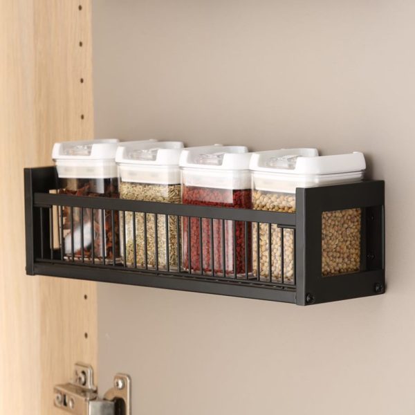 Spice Rack Wall or Door Mount BLACK (9601)