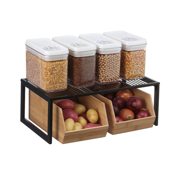 45CM WIRE SHELF WIDE BLACK (9611)