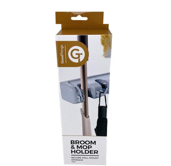 Goodthings For Home Broom & Mop Holder White 3 Position (GT842)