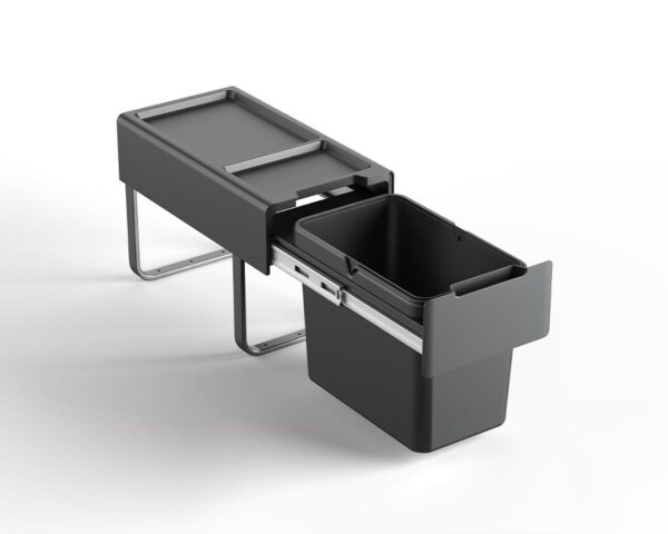Kia Ora 19L OPTIO (1x19L) Kitchen Bin in Dark Grey K19 - Image 2