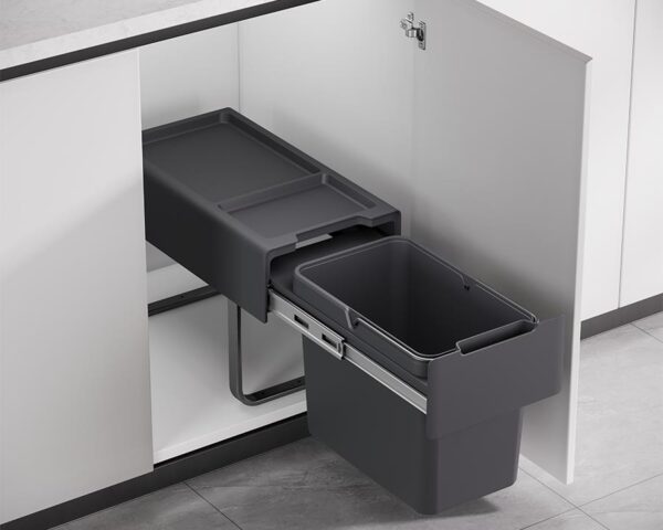 Kia Ora 19L OPTIO (1x19L) Kitchen Bin in Dark Grey K19