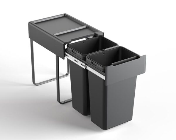 Kia Ora 52L OPTIO bins (2x26L) in Dark Grey K52 - Image 2
