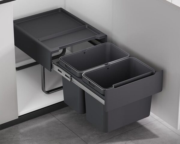 Kia Ora 38L OPTIO bins (2x19L) in Dark Grey K38 - Image 3