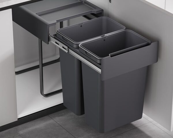 Kia Ora 60L OPTIO bins (2X30L) in Dark Grey K60 - Image 3