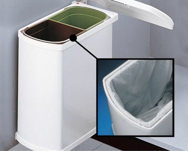 Hailo Waste bin Swing 45.2/16 Duo 16 L trash can built-in waste bin (HA16D) - Image 3
