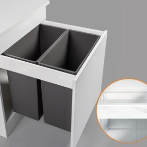 Blum TANDEMBOX antaro Standard Drawer M Height 83MM 65kg 500mm Silk White with BLUMOTION + 84LT (2x42LT bins) WBPB26084Z. To suit 600mm cabinet. (WB0809A15PB)