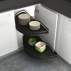 Pull-out shelf set Salso 200, Front panel width 450 to 600, Design left / Right, anthracite Colour