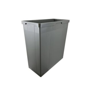 Wesco® 42L waste bin bucket in Grey PVC. Width: 460mm. Depth: 225mm. Height: 500mm (W42B)