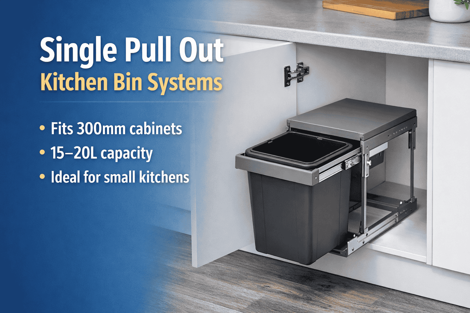 Single Pull Out Kitchen Bin 