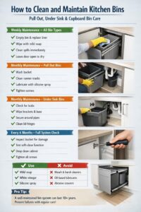 how to clean kitchen bins