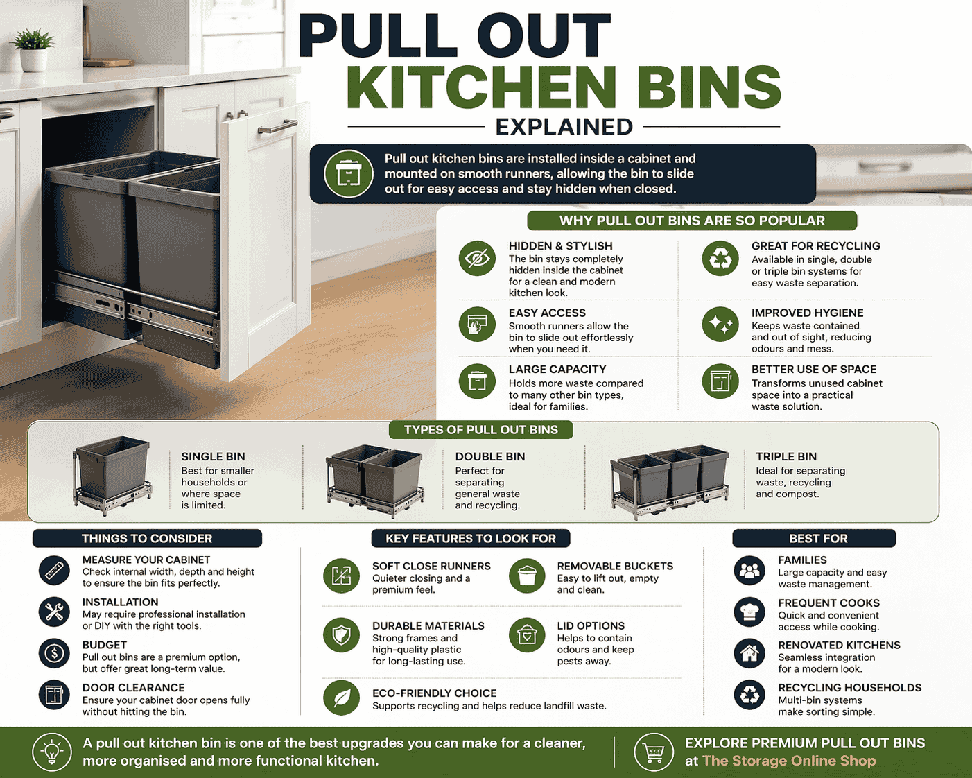 pull out kitchen bins