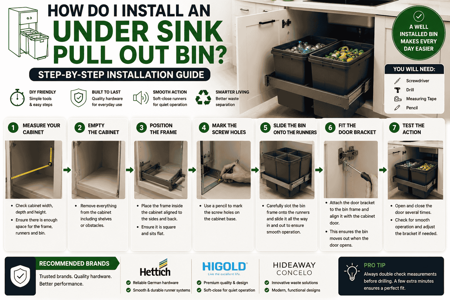 Under Sink Pull Out Bins