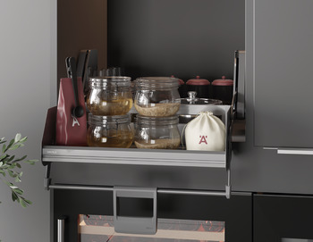 Overhead drop-down unit, cabinet width: 600 mm, Häfele Utensio Plus H2 - Image 3