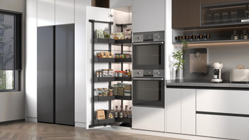 Pantry unit, Häfele Utensio Plus H2, with separate door shelf and height-adjustable shelves - Image 2