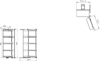Pantry unit, Häfele Utensio Plus H2, with separate door shelf and height-adjustable shelves - Image 6