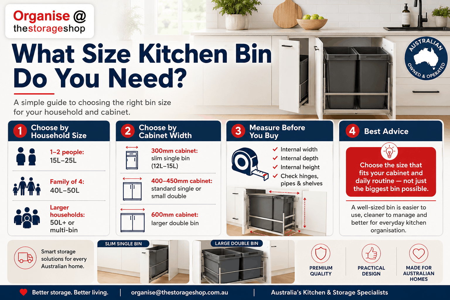 Cupboard Bins vs Pull Out Bins