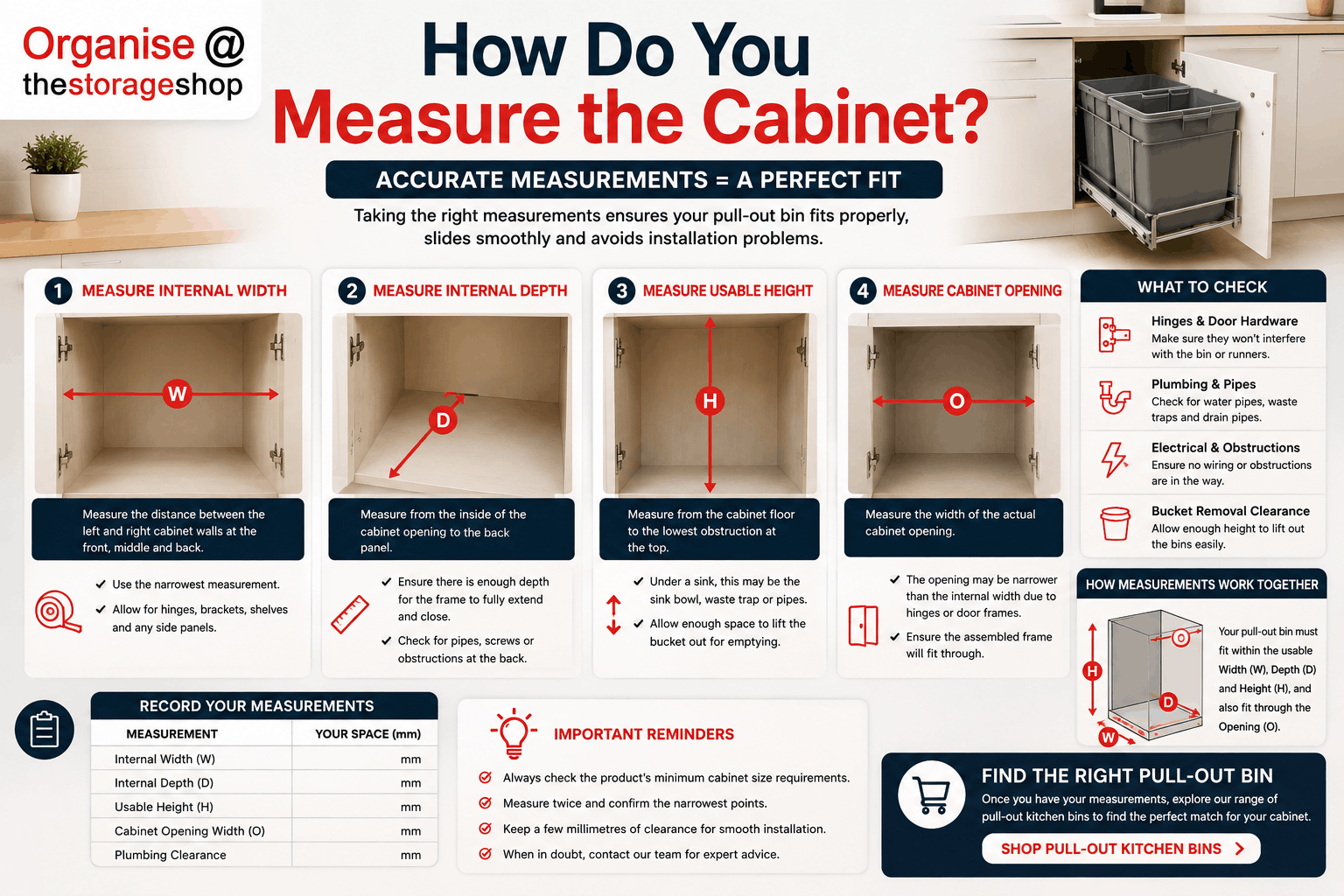 Pull Out Kitchen Bin