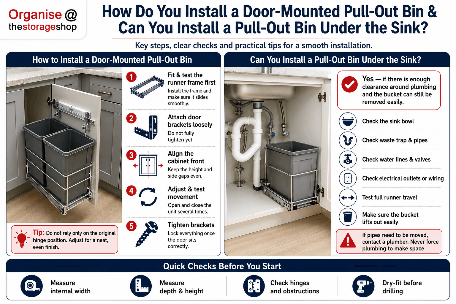 Pull Out Kitchen Bin