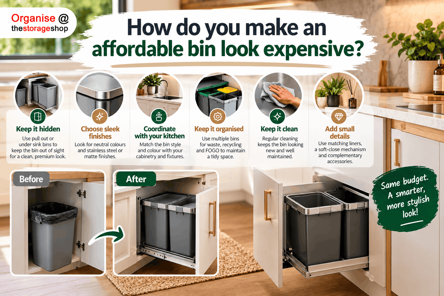 affordable kitchen bin look expensive